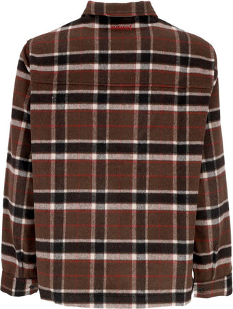 USUAL-Camicia-Manica-Lunga-Uomo-Cervino-Button-Shirt-Brown-da-uomo