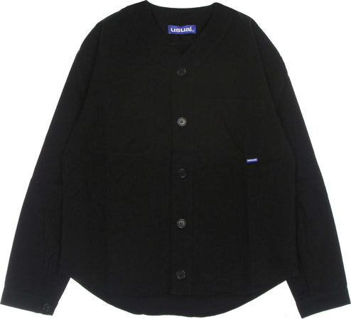 USUAL-Camicia-Manica-Lunga-Uomo-Home-Run-L/s-Shirt-Black-da-uomo