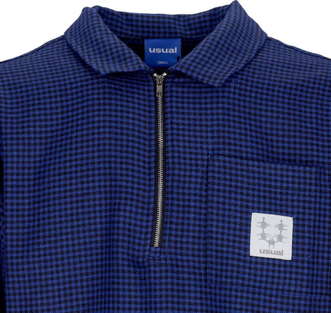 USUAL-Camicia-Manica-Lunga-Uomo-Signature-Shirt-Blue/black-da-uomo