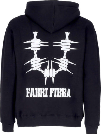 USUAL-Felpa-Cappuccio-Uomo-Hoodie-X-Fabri-Fibra-Black-da-uomo