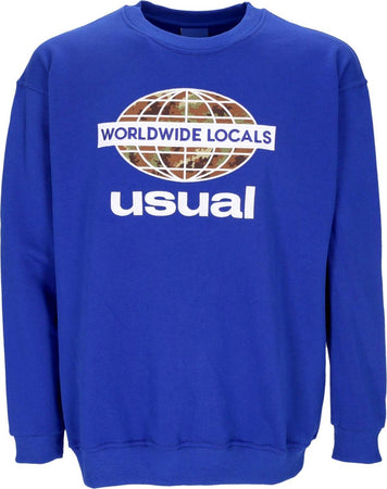 USUAL-Felpa-Leggera-Girocollo-Uomo-Worldwide-Locals-Crewneck-Blue-da-uomo