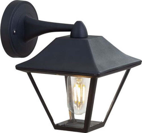 V-TAC VT-843 Lampada LED da Muro a Lanterna in Vetro con Portalampada E27 Colore Nero Opaco IP44 - SKU 8686 Illuminazione/Illuminazione per esterni/Lampade da parete Zencoccostore - Formia, Commerciovirtuoso.it