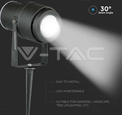 V-TAC VT-857 FARETTO LED COB DA GIARDINO 12W 720 lm CON PICCHETTO COLORE NERO IP65 SKU 217544 217545 Illuminazione/Illuminazione per esterni/Luci per sentieri Zencoccostore - Formia, Commerciovirtuoso.it