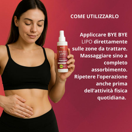 Spray Anticellulite 100ml – Riduce Grasso Localizzato, Tonifica e Rassoda – Con Guaranà, Caffè Verde e Niacinamide – Facile da Applicare – Bye Bye Lipo AlohaLabs