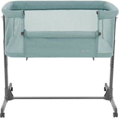 KIKKABOO Culla Fianco Letto colore Mint - verde menta - Culla Neonato Fianco Letto, Spondina Apribile con una Mano, Altezza Regolabile, Regolabile con Vari Livelli di Altezza, Piedini Pieghevole, 0m+