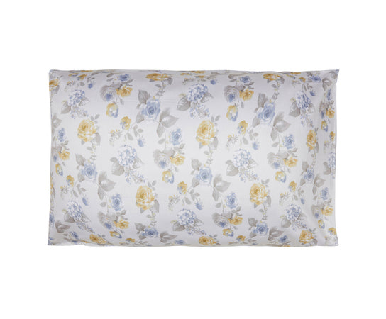 Completo letto in raso di puro cotone Romance Azzurro - Vanita di raso