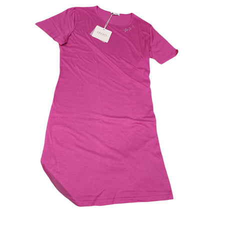 Camicia da notte donna Liu Jo DL0201 46, girocollo, manica corta, in cotone e modal, Made in Italy