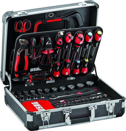 Valigia Con Set Kit Assortimento Utensili X Manutenzione Usag 002 Jm 183 Pezzi Fai da te/Utensili elettrici e a mano/Utensili a mano/Set di attrezzi Trade Shop italia - Napoli, Commerciovirtuoso.it