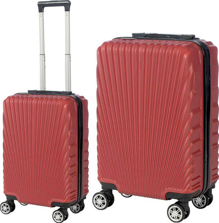 Valigia-Trolley-Bagaglio-a-Mano-Enrico-Coveri-Guscio-Rigido-ABS-4-Ruote-Rosso