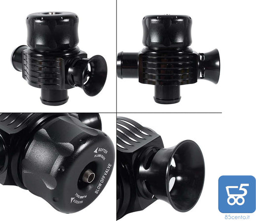 Valvola di Scarico Doppio Universale 25mm Auto lega di alluminio nero - Turbo Blow Off Valve