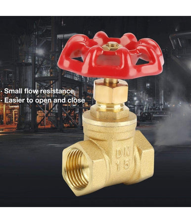 Valvola Saracinesca D'arresto Per Acqua Rubinetto In Metallo F/f Pn16 Da 1/2"