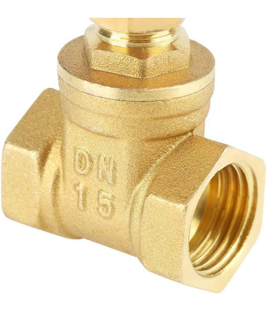 Valvola Saracinesca D'arresto Per Acqua Rubinetto In Metallo F/f Pn16 Da 1/2"