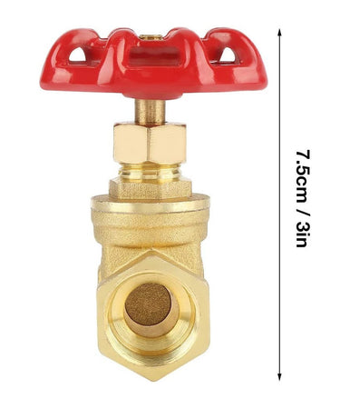 Valvola Saracinesca D'arresto Per Acqua Rubinetto In Metallo F/f Pn16 Da 1/2"