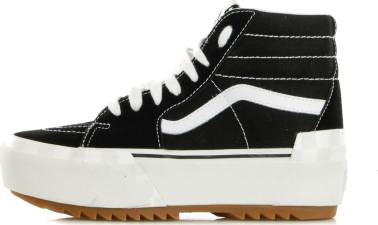 VANS-Scarpa-Alta-Donna-Sk8-hi-Stacked-Suedecanvas/black-da-donna