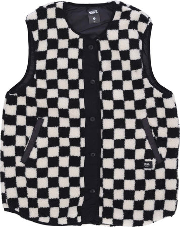 VANS-Smanicato-Donna-W-Mason-Reversible-Vest-Black-Checkerboard-da-donna