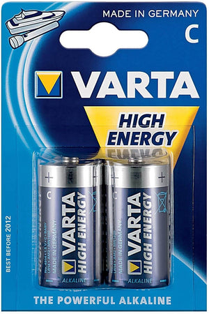 Varta Batterie Mezza Torcia High Energy Pila alcalina C, Blister da 2