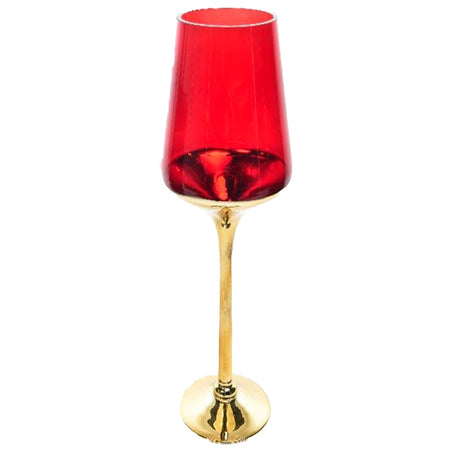 Calice portacandela in vetro per decorazioni natalizie