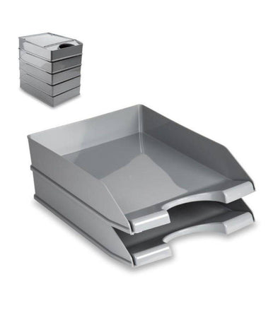 Vaschetta Portadocumenti Per Ufficio Colore Grigio Ripiano Organizer Ufficio