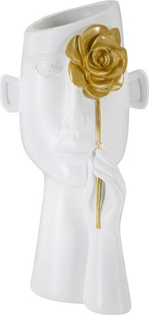 Vaso Face C/Fiore Cm 14X13X27 Casa e cucina/Decorazioni per interni/Vasi Led Mall Home - Napoli, Commerciovirtuoso.it