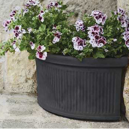 Sottovaso per vaso angolare in resina per piante e fiori "Made in Italy" da esterno