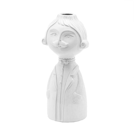 Statua decorativa "Sposi" porta fiori da interno ed esterno in ceramica h 20 cm