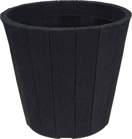 Vaso-tondo-in-plastica-PE-color-antracite,-per-interno-ed-esterno