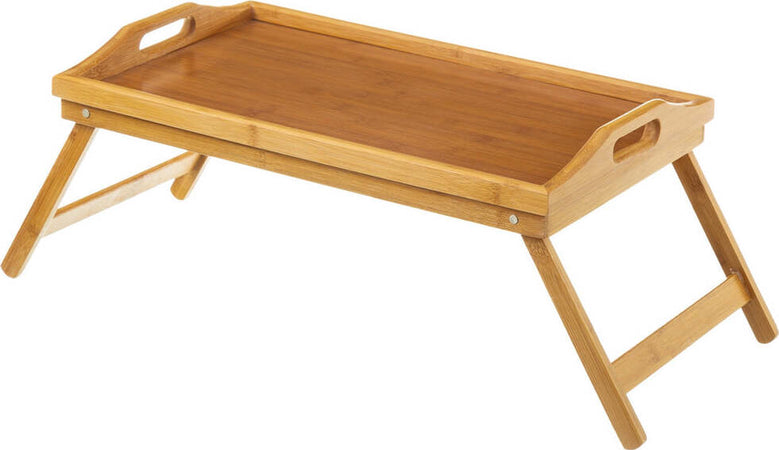 Vassoio-Da-Letto-con-Gambe-Pieghevoli-In-Legno-Di-Bambu'-Richiudibile-50x30x22cm