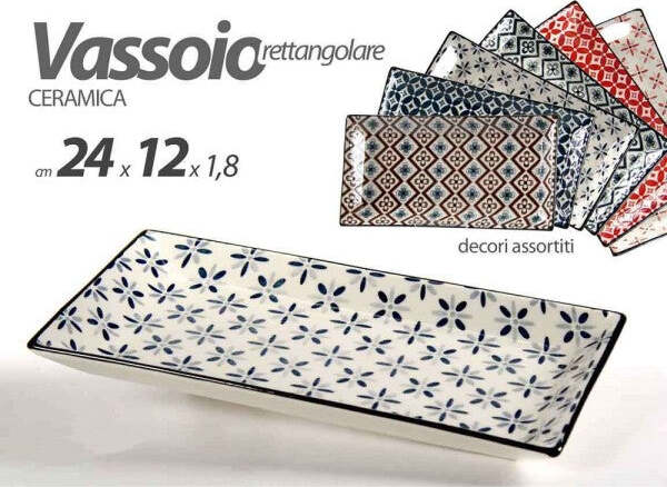 Vassoio-Rettangolare-In-Ceramica-Decori-Assortiti-24x12x1,8-Cm-Cucina-737350