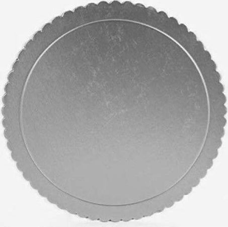 Vassoio-Vassoi-Porta-Sotto-Torta-3pz-Piatto-30cm-2mm-Argento-Tondo-Cartone-Trasporto