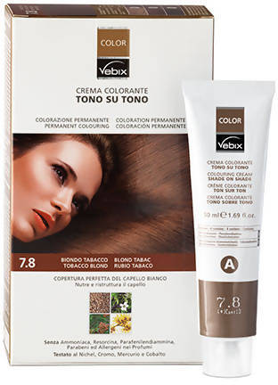 Vebix Color Mogano Chiaro 5.5 Crema Colorante Per Capelli Colorazione Permanente Tono Su Tono Senza Ammoniaca