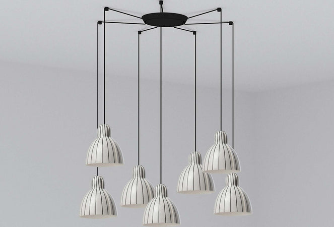 VENICE 7L Lampada a sospensione stripes Illuminazione/Illuminazione per interni/Lampadari lampade a sospensione e plafoniere/Lampade a sospensione Led Mall Home - Napoli, Commerciovirtuoso.it