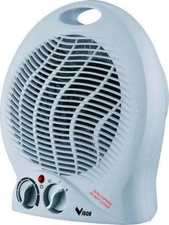 Ventilatore Termoventilatore Vigor 2000 Watt 2 Regolazioni di Temperatura Bianco