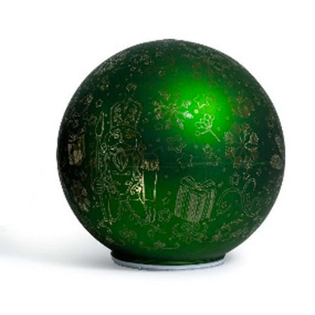 Palla di Natale in vetro rotante con luci batteria per decorazioni di natale