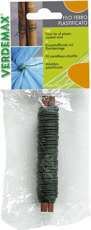 VERDEMAX-4406-0,65-mm-x-20-m-Rotondi-di-plastica-Filo-di-Acciaio-Blister