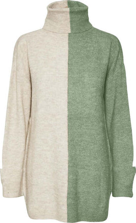 Vero-Moda-maglia-lunga-Lefile-beige-verde