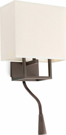 VESPER Lampada da parete marrone e beige con lettore LED Illuminazione/Illuminazione per interni/Illuminazioni per pareti/Applique Led Mall Home - Napoli, Commerciovirtuoso.it