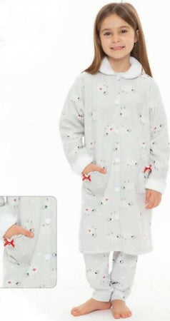Vestaglia Bimba Gary In Punto Milano Calda E Comodissima Con Simpatici Fiocchetti Sulle Taschine E Lunga Abbottonatura Moda/Bambine e ragazze/Abbigliamento/Pigiami e vestaglie/Maglie pigiama Puleo Casa - Palermo, Commerciovirtuoso.it
