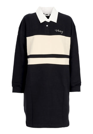 OBEY Vestito Donna W Session Rugby Dress Digital Black da donna