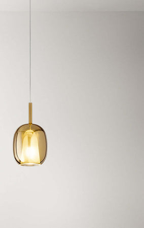 Vetro-Borosilicato-Contemporaneo-Rain-Oro-Specchiato-D17,5-Senza-Rosone