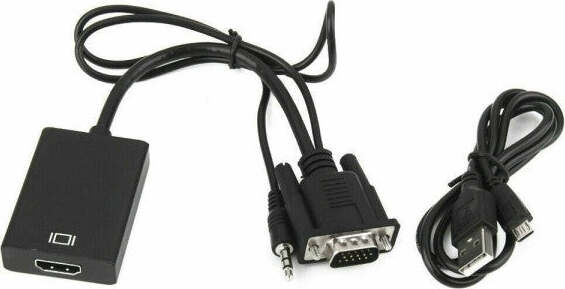 Vga-Maschio-Con-Cavo-Audio-A-Hdmi-Cavi-Adattatore-Convertitore-Per-Hdtv-Dvd