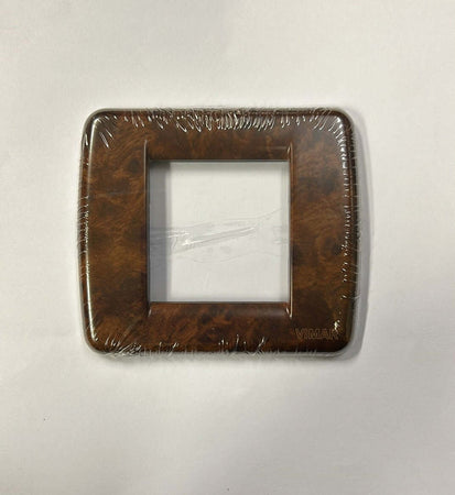 VIMAR---PLACCA-IDEA-RONDO-1/2MODULI-COLORE-RADICE-DI-NOCE-17093.41***