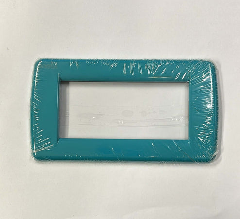 VIMAR---PLACCA-IDEA-RONDO'-4MODULI-COLORE-TURCHESE
