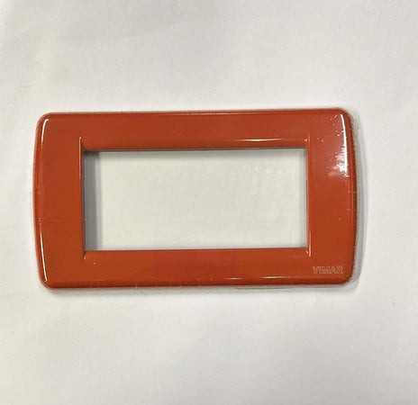 VIMAR---PLACCA-RONDO'-4-MODULI-IN-METALLO-SERIE-IDEA-COLORE-CORALLO-ART.-16754.03