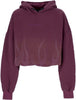 VISION-OF-SUPER-Felpa-Cappuccio-Corta-Donna-Corrosive-Flames-Hoodie-Grape-Wine-da-donna