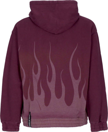 VISION-OF-SUPER-Felpa-Cappuccio-Uomo-Corrosive-Flames-Hoodie-Grape-Wine-da-uomo