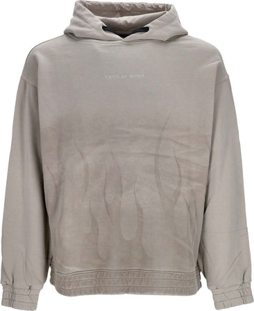 VISION-OF-SUPER-Felpa-Cappuccio-Uomo-Corrosive-Flames-Hoodie-London-Fog-da-uomo