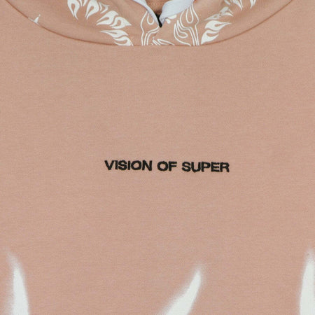 VISION-OF-SUPER-Felpa-Leggera-Cappuccio-Uomo-Bandana-Print-Hoodie-Pink-da-uomo