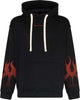 VISION-OF-SUPER-Felpa-Leggera-Cappuccio-Uomo-Flames-Hoodie-Black/red-da-uomo