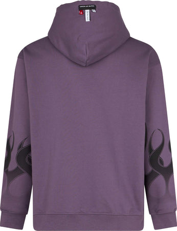 VISION-OF-SUPER-Felpa-Leggera-Cappuccio-Uomo-Flames-Hoodie-Purple/black-da-uomo
