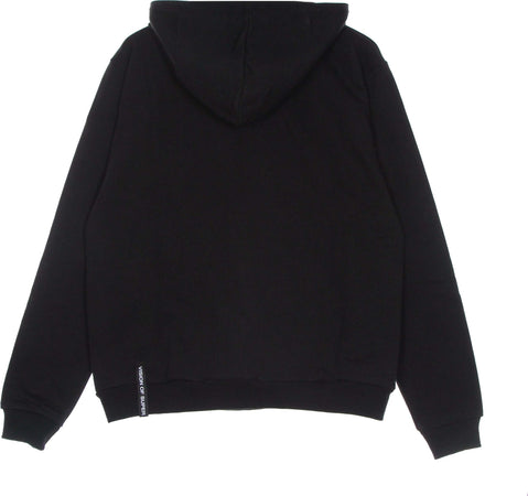 VISION-OF-SUPER-Felpa-Leggera-Cappuccio-Uomo-Pandy-Print-Hoodie-Black-da-uomo